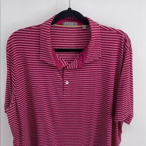 TASC Performance Micro Modal blend striped short sleeve polo shirt sz XXL